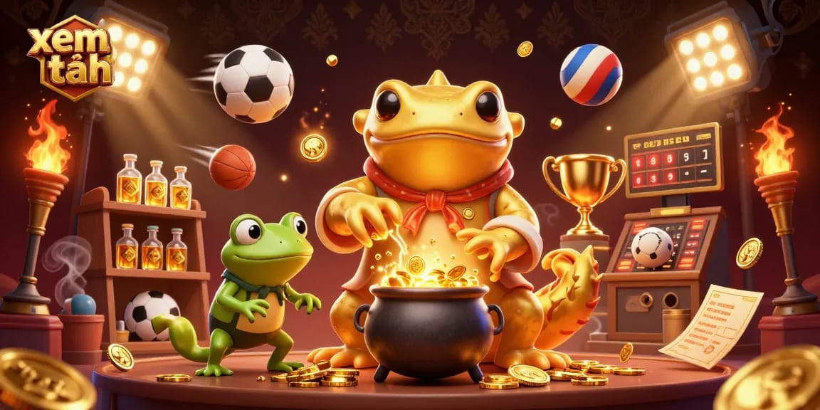 xem thêm vibrant illustration of alchemist transforming base metals into gold coins amidst dynamic casino elements.