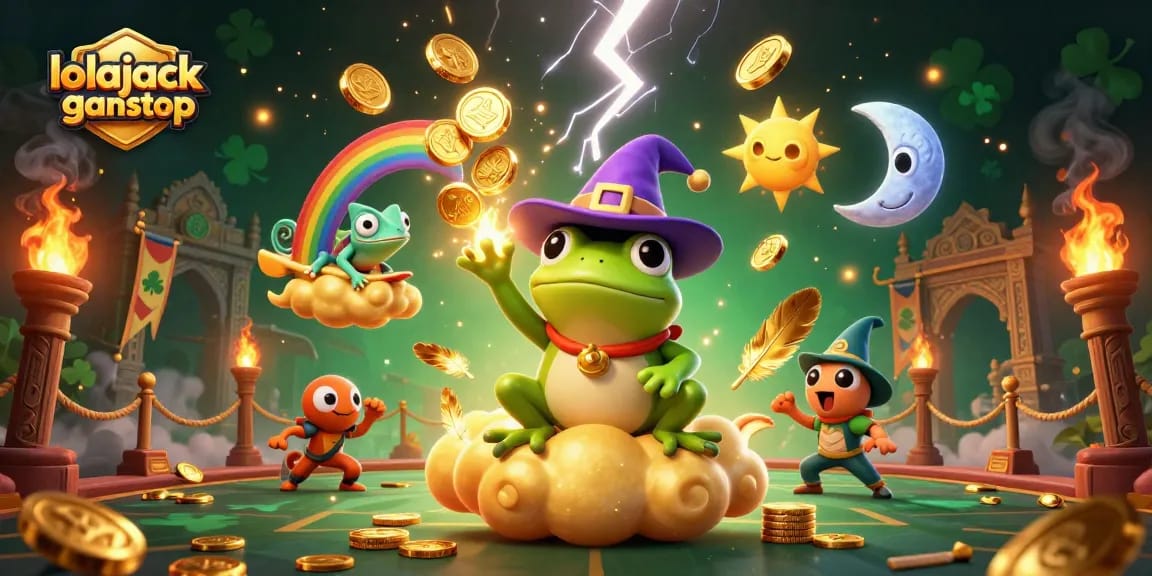 Experience thrilling gaming at lolajack casino gamstop, featuring vibrant characters and rich casino elements.