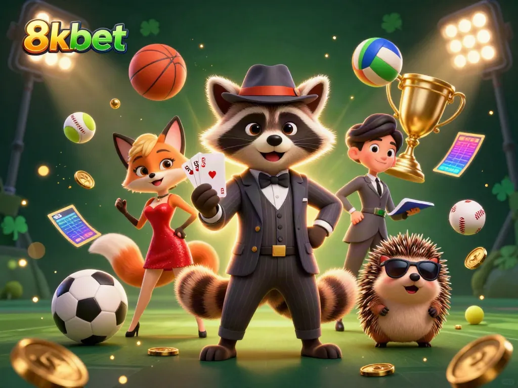 Experience thrilling moments with 8kbet's lively casino scene featuring colorful characters and dynamic gameplay.