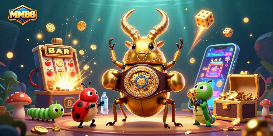 Experience thrilling MM88 gameplay with vibrant characters and dynamic casino elements in an immersive scene.